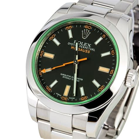 rolex milgauss green sapphire replica|rolex milgauss models.